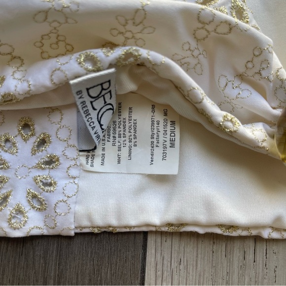 BECCA White and Gold Halter bikini top - Picture 4 of 4